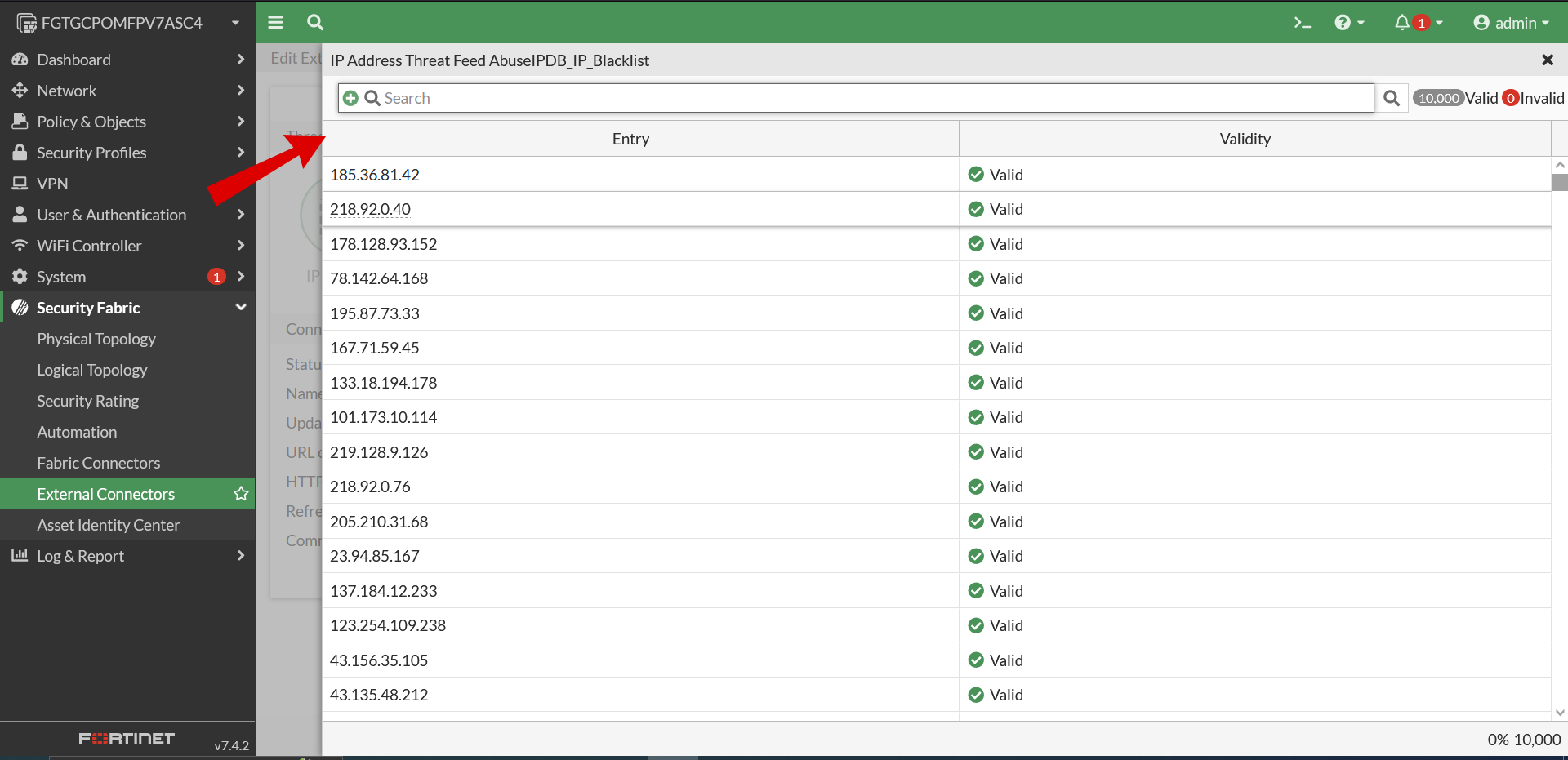 fortigate integration part 7 visually verify connection